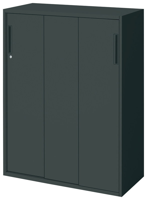 コクヨ エディア<ブラックタイプ> 引き違いタイプ 本体素材:スチール 扉仕様:標準仕様 BWU-HD369E6A