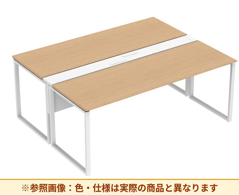 コクヨ ワークヴィスタライト 両面タイプ 袖(引き出し):袖無 脚部仕様:門型脚 DWV-AD2014-6A2APW2