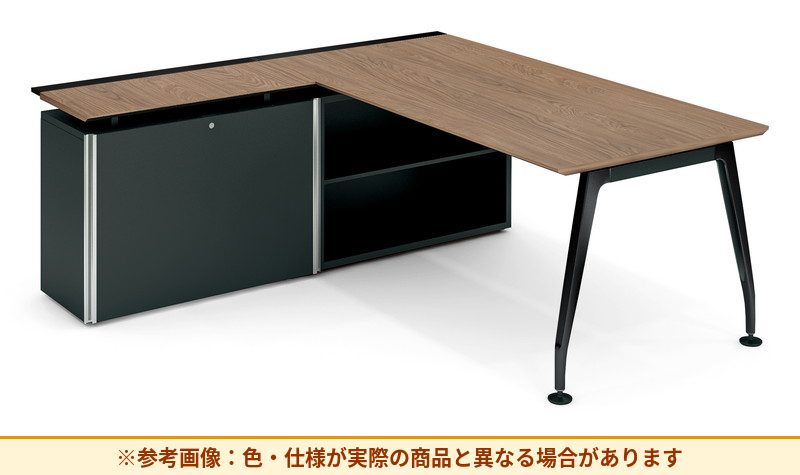 コクヨ サイビ L型デスク 左袖段数:2段 脚部仕様:その他 DSX-MQH-PM