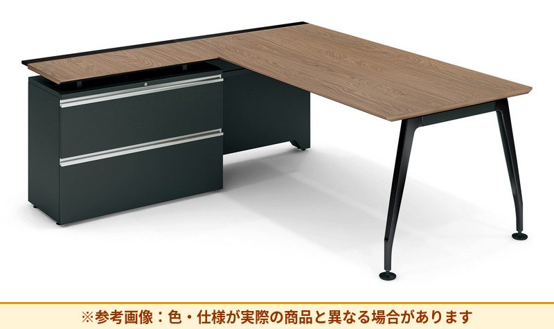 コクヨ サイビ L型デスク 左袖段数:2段 脚部仕様:その他 DSX-MQP-PM
