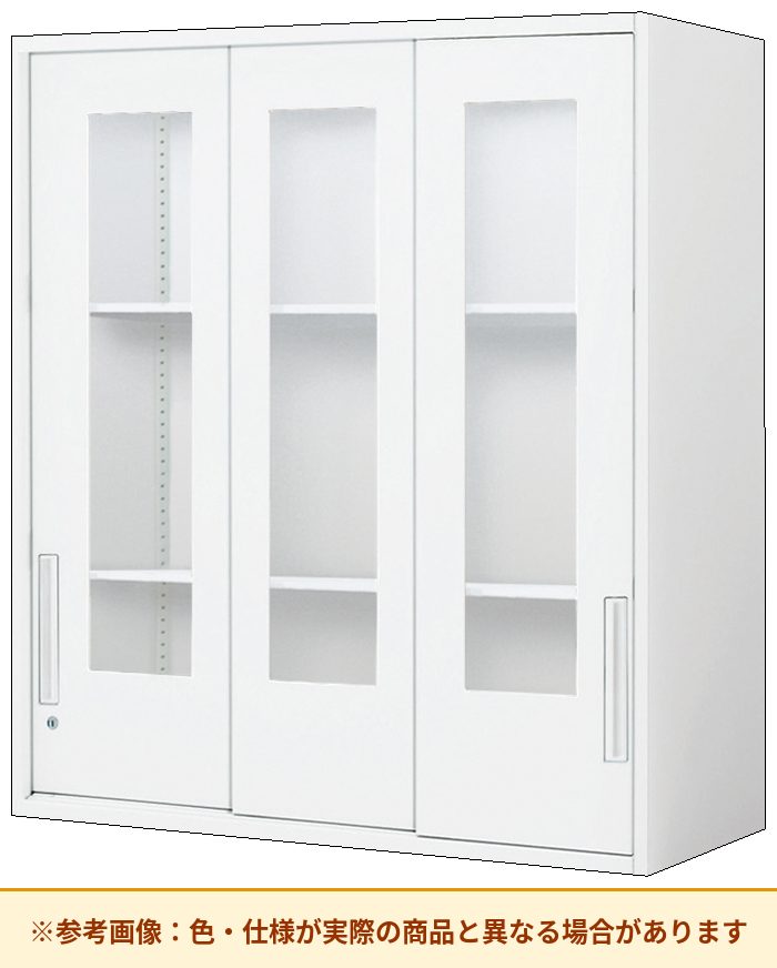 コクヨ エディア<スタンダードタイプ> 両開きタイプ 本体素材:スチール 扉仕様:ガラス仕様 BWU-HGU359SSAWNN
