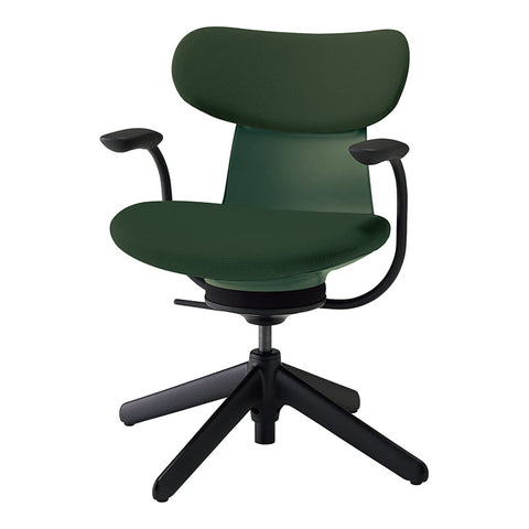 タスクチェア　イングライフ　ブラック脚　ローバック　肘付 C05-B11CCL-Q6Q6Q61