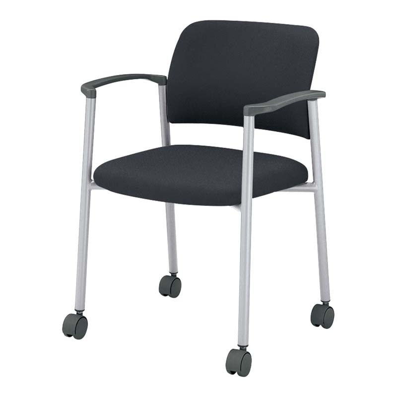 コクヨ 会議用イス 100シリーズ 肘付き 座素材：布 脚：シルバー塗装脚 CK-101CHSX