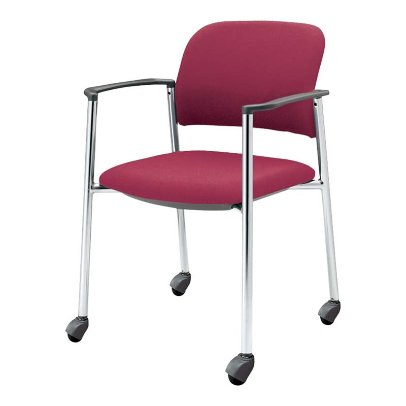 コクヨ 会議用イス 100シリーズ 肘付き 座素材：布 脚：メッキ脚 CK-M101CHSX