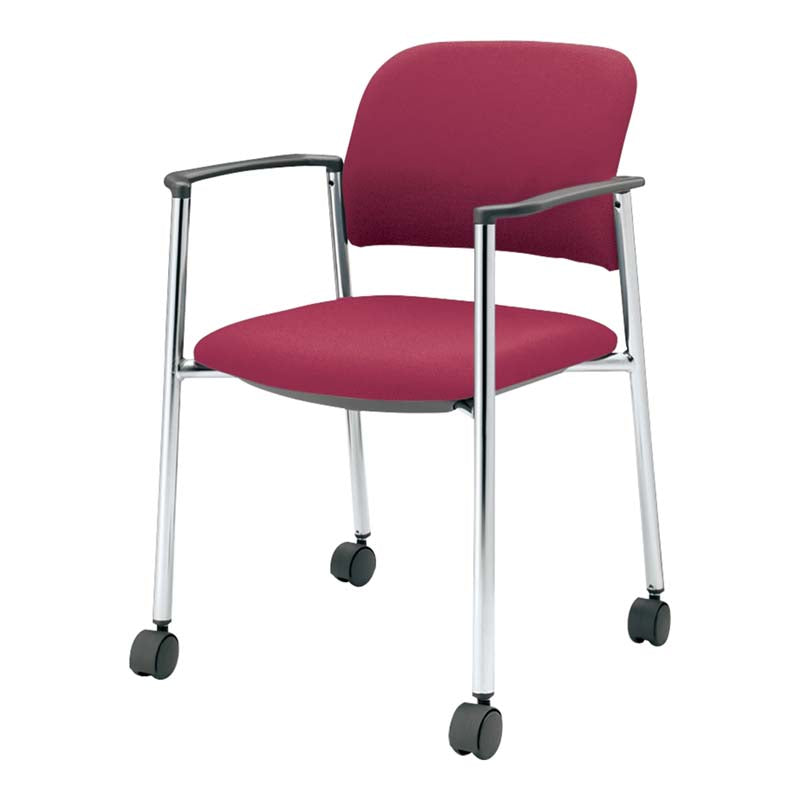 コクヨ 会議用イス 100シリーズ 肘付き 座素材：布 脚：メッキ脚 CK-M101CHSX