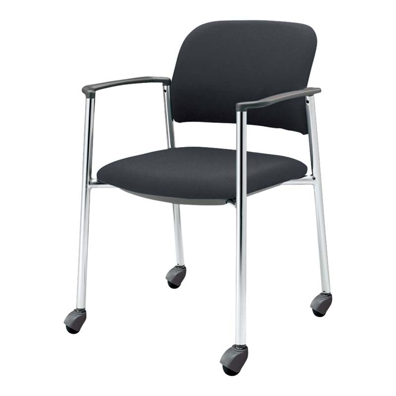 コクヨ 会議用イス 100シリーズ 肘付き 座素材：布 脚：メッキ脚 CK-M101CHSX