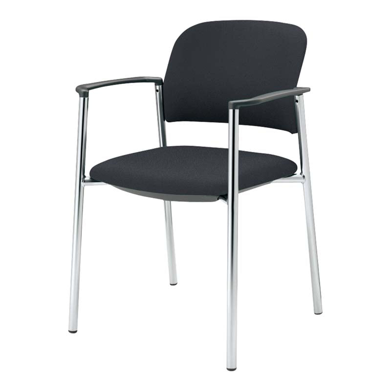 コクヨ 会議用イス 100シリーズ 肘付き 座素材：布 脚：メッキ脚 CK-M101HSX