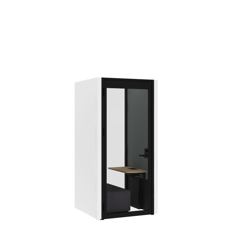 コクヨ ワークポッドテトラ 1人用ソファ 背ガラス 右側左開きドア PLP-TG1111L