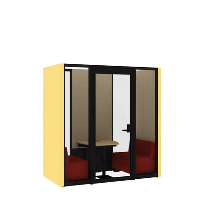 コクヨ ワークポッドテトラ 2人用ソファ 背ガラス 右側左開きドア PLP-TG2211L