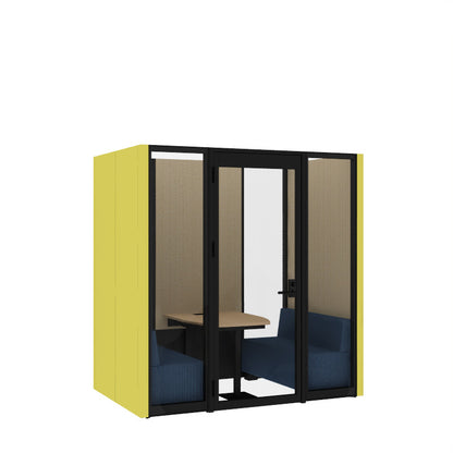 コクヨ ワークポッドテトラ 4人用ソファ 背ガラス 右側左開きドア PLP-TG2214L