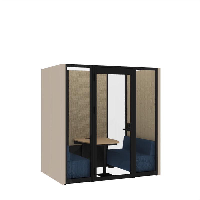 コクヨ ワークポッドテトラ 4人用ソファ 背ガラス 右側左開きドア PLP-TG2214L