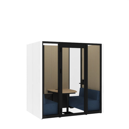 コクヨ ワークポッドテトラ 4人用ソファ 背ガラス 右側左開きドア PLP-TG2214L