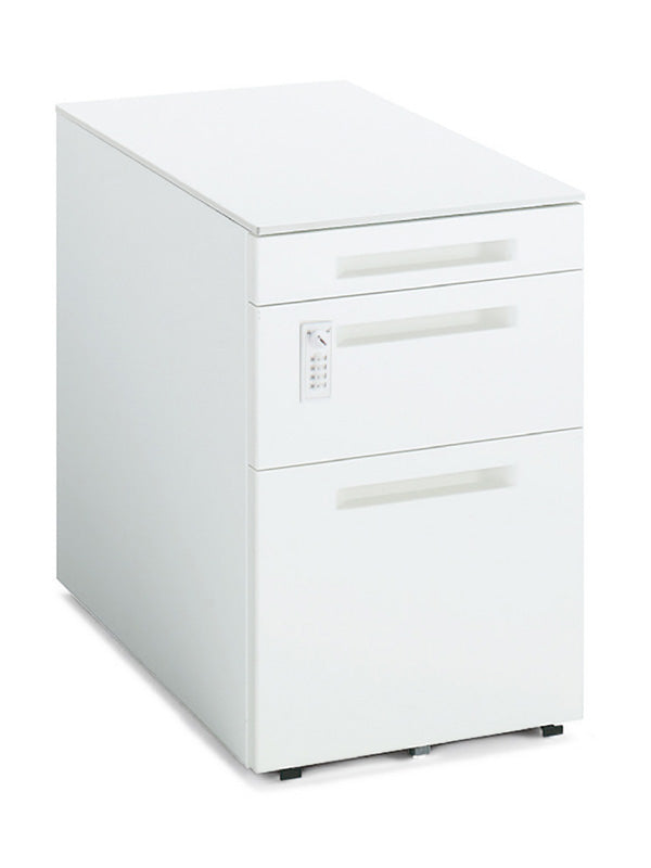 コクヨ ｉSデスクシステム 3段 鏡板素材：樹脂 本体素材：スチール SD-IS46DV3SAWNN