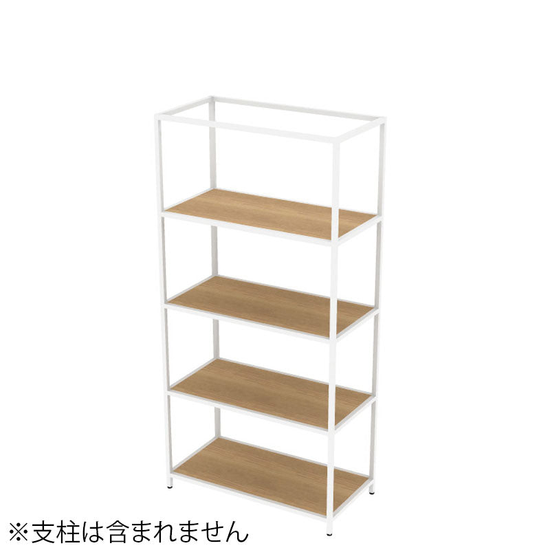 コクヨ 収納棚 ジューク ダブル棚4段 直線用 SJK-ASD4W-E