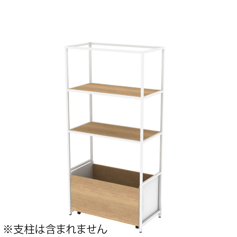 コクヨ 収納棚 ジューク WBストッカー4段 直線用 SJK-BSD4W-E