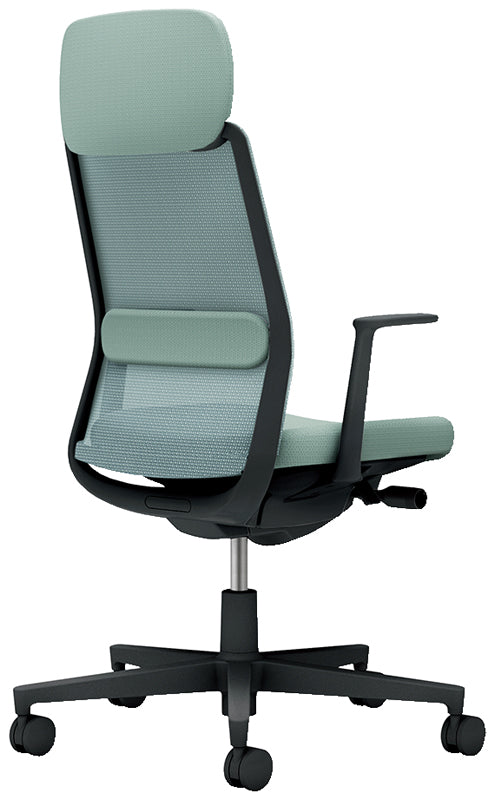 コクヨ モネット ショルダーサポート付き 固定肘 ヘッドレスト付き C03-B113W-B