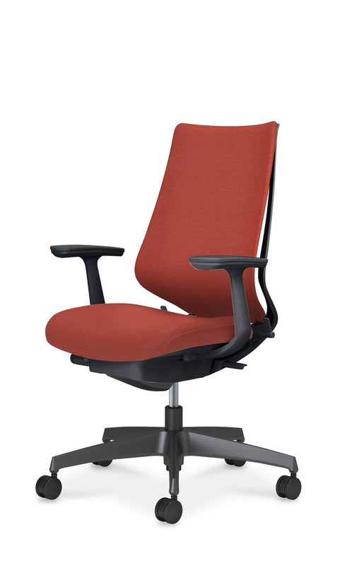 コクヨ デュオラ2 固定肘 脚：樹脂脚(ブラック) ■ナイロンキャスターは、カーペットのような柔らかい床に適したキャスターです。 ※クッションフロアー上ではご使用にならないでください。床を傷つける場合があります。 C08-B210CW