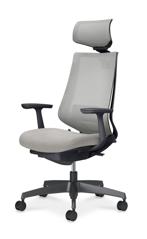 コクヨ デュオラ2 固定肘 ヘッドレスト付き ランバーサポート付き C08-B312MW