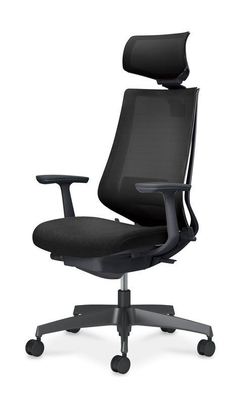 コクヨ デュオラ2 固定肘 ヘッドレスト付き ランバーサポート付き C08-B312MW