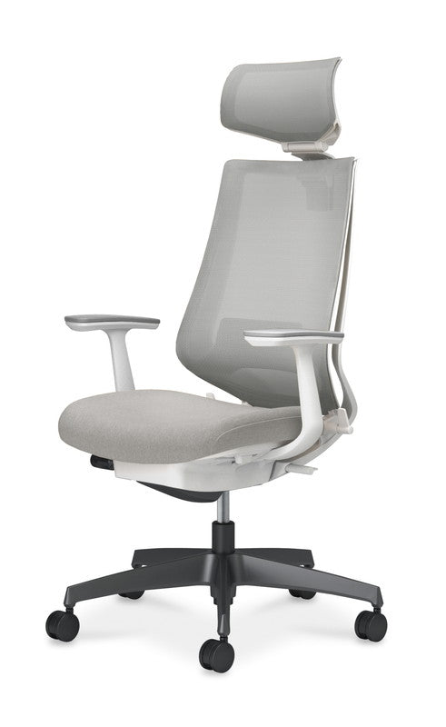 コクヨ デュオラ2 固定肘 ヘッドレスト付き ランバーサポート付き C08-B312MW