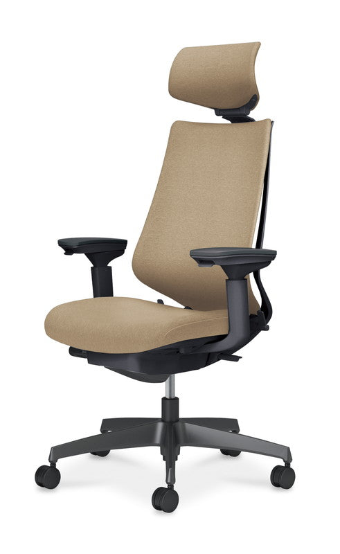 コクヨ デュオラ2 可動肘 ヘッドレスト付き 脚：樹脂脚(ブラック) ■ナイロンキャスターは、カーペットのような柔らかい床に適したキャスターです。 ※クッションフロアー上ではご使用にならないでください。床を傷つける場合があります。 C08-B330CW