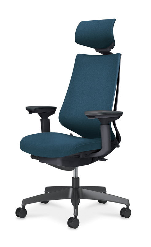 コクヨ デュオラ2 可動肘 ヘッドレスト付き 脚：樹脂脚(ブラック) ■ナイロンキャスターは、カーペットのような柔らかい床に適したキャスターです。 ※クッションフロアー上ではご使用にならないでください。床を傷つける場合があります。 C08-B330CW