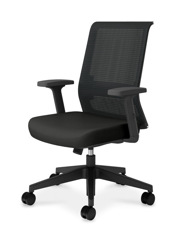 コクヨ チェア EN2 ブラック脚 スタンダード 本体黒 肘付 C13-B14MW-BK