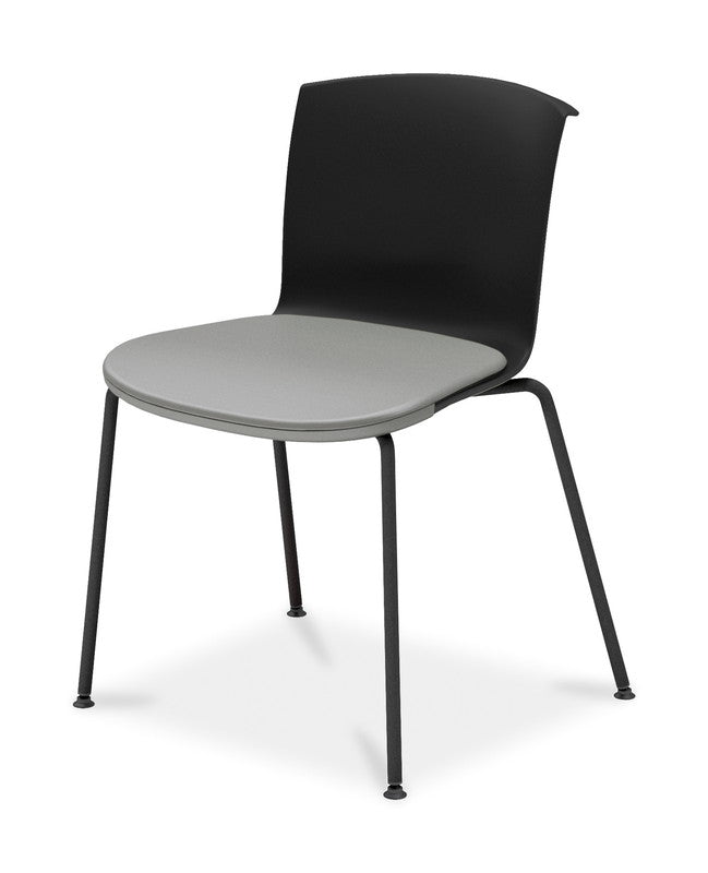 コクヨ チェア ヘミング スタック脚 Lシェル 座パッド付き K21-B1B2CZ-46FB461