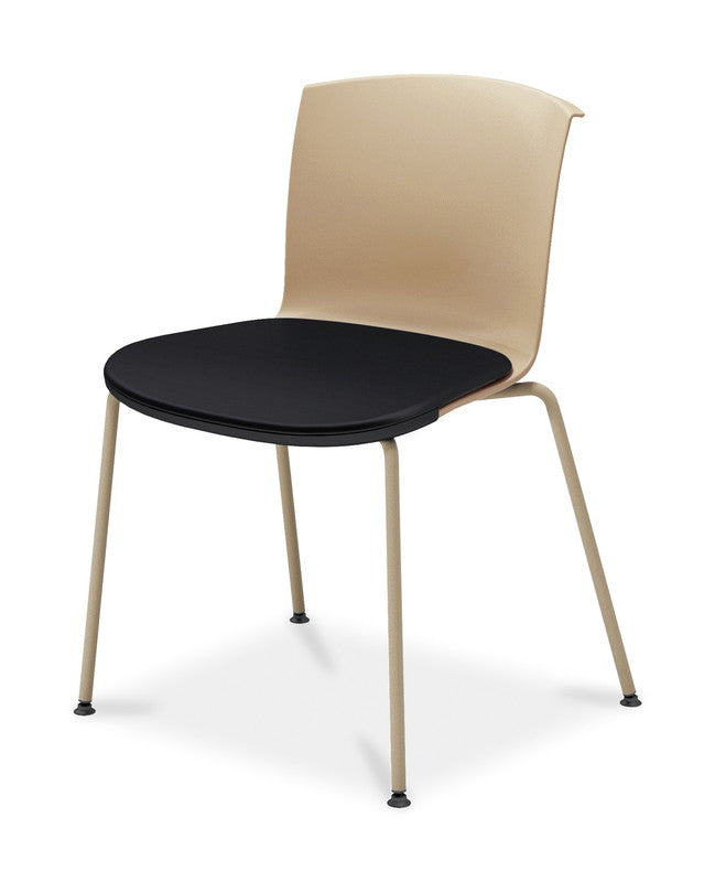 コクヨ チェア ヘミング スタック脚 Lシェル 座パッド付き K21-B1B2CZ-46FB461