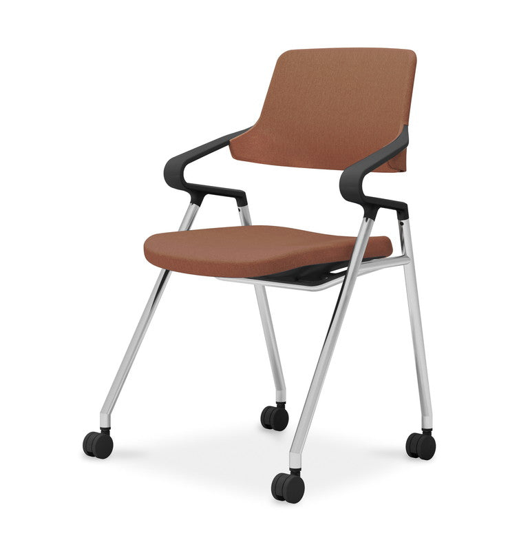 コクヨ 会議イス Rチェア 背クッション メッキ脚 K22-M12CW-BK