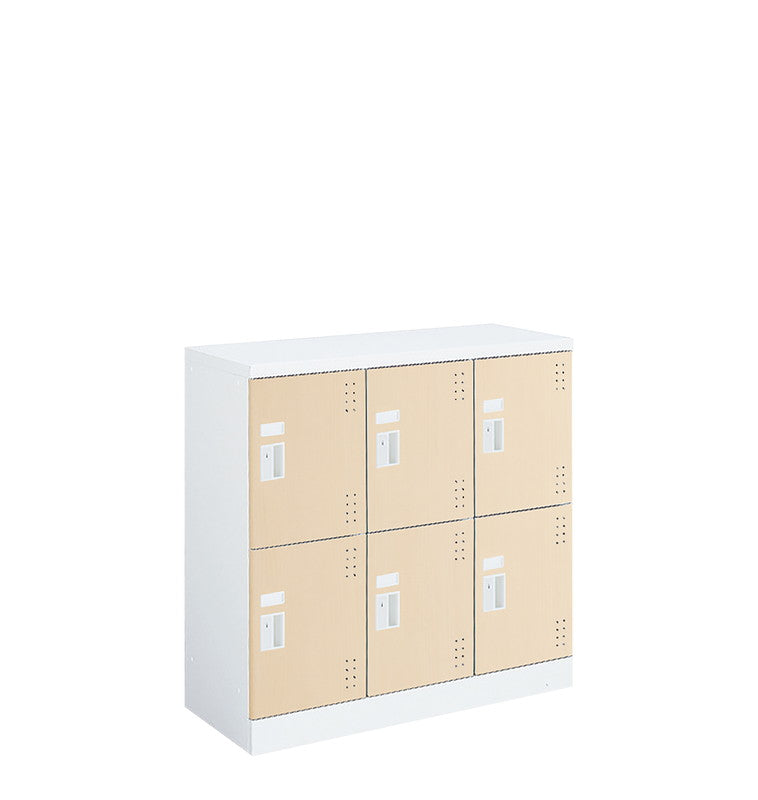 コクヨ スクールロッカー ロータイプ3×2標準扉 シリンダー錠 SLK-HY6LSAWDJ0