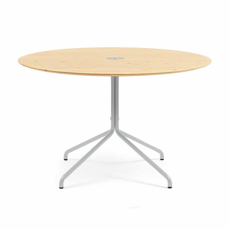 コクヨ カフェテーブル ｙｍ-04 円形 配線付 ヒノキナチュラル XUM-04C122WH