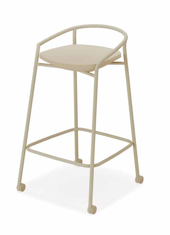 コクヨ Any Chair ハイチェアー。ホワイトブラウン。品番：K01-ZA11CU-M1G2M11。Office Design Paletteの品番対応画像。