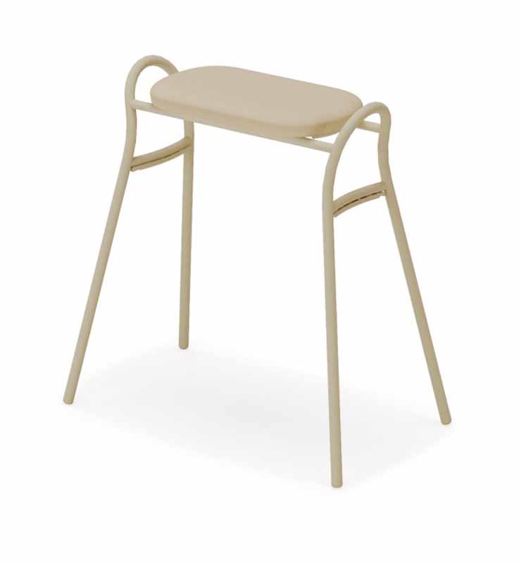 コクヨ Any Chair スタックスツール。ホワイトブラウン。品番：K01-ZB80CZ-M1G2M11。Office Design Paletteの品番対応画像。