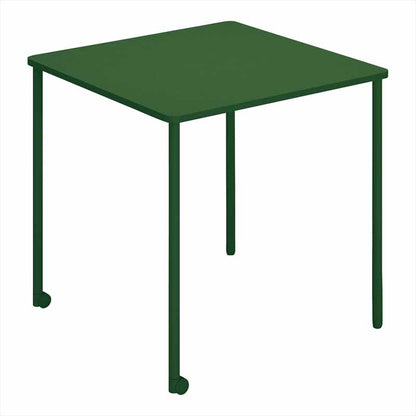 コクヨ Any Table 正方形。ディープグリーン。750×750×高さ720mm、2本キャスター脚。品番：TAN-MS0707M1-Q6Q61。Office Design Paletteの品番対応画像。
