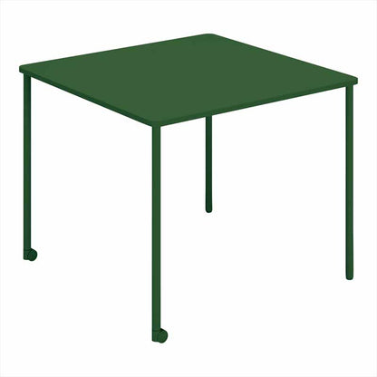 コクヨ Any Table 正方形。ディープグリーン。900×900×高さ720mm、2本キャスター脚。品番：TAN-MS0909M1-Q6Q61。Office Design Paletteの品番対応画像。