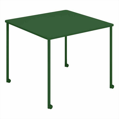 コクヨ Any Table 正方形。ディープグリーン。900×900×高さ720mm、4本キャスター脚。品番：TAN-MS0909MC-Q6Q61。Office Design Paletteの品番対応画像。