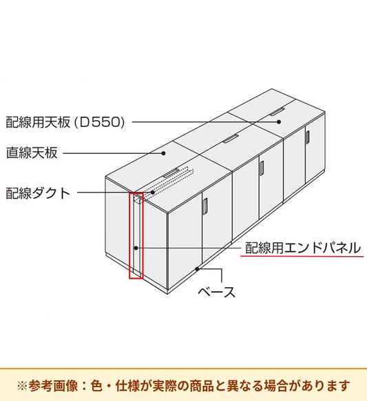 コクヨ 収納庫 エディア 配線用エンドパネル 標準ベース用 BWUA-CH5SAW