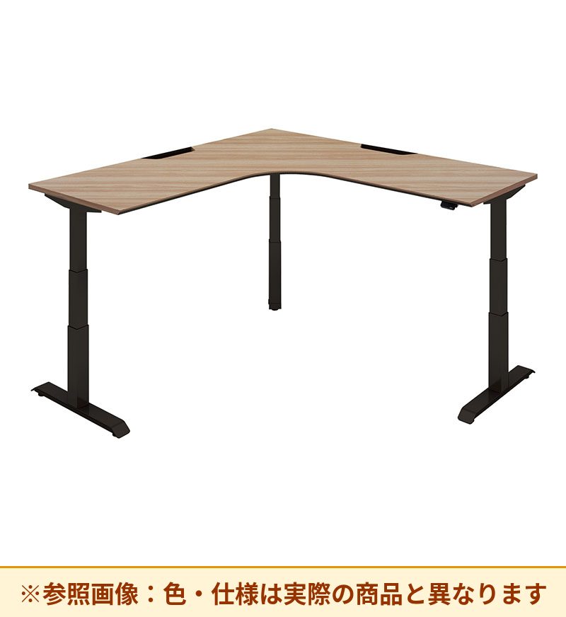 コクヨ デスク シークエンス 舟底エッジL型天板 Bレバー昇降 DSE-LLF1616B-6AW33