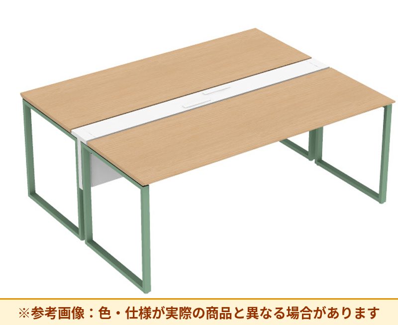 コクヨ ワークヴィスタライト 両面タイプ 袖（引き出し）：袖無 脚部仕様：門型脚 DWV-AD2014-6A2APW2