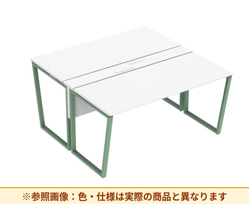 コクヨ ワークヴィスタライト 両面タイプ 袖（引き出し）：袖無 脚部仕様：門型脚 DWV-AD1514-6A2APW1
