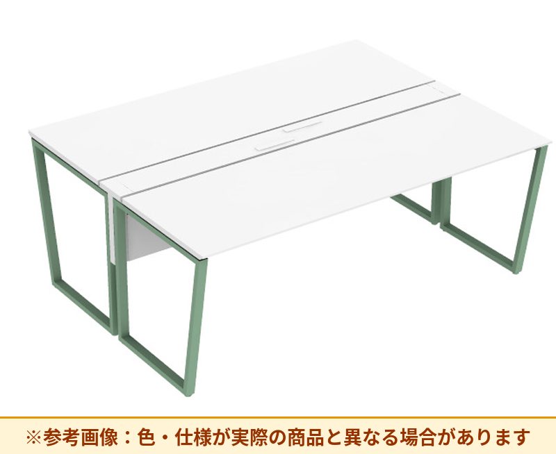 コクヨ ワークヴィスタライト 両面タイプ 袖（引き出し）：袖無 脚部仕様：門型脚 DWV-AD2014-6A2APW2