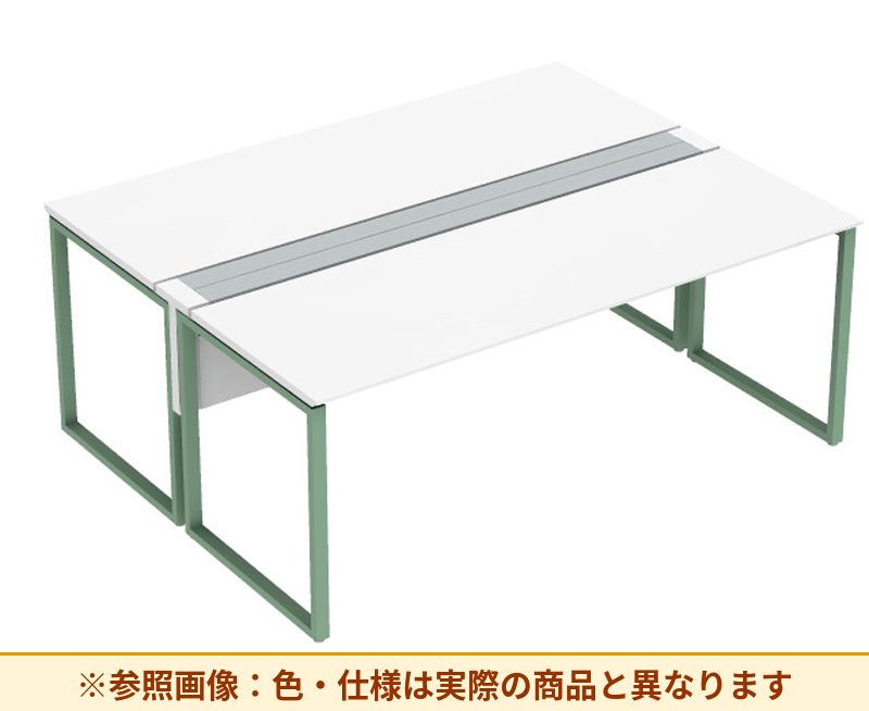 コクヨ ワークヴィスタライト 両面タイプ 袖（引き出し）：袖無 脚部仕様：門型脚 DWV-DD2014-6A2APW2