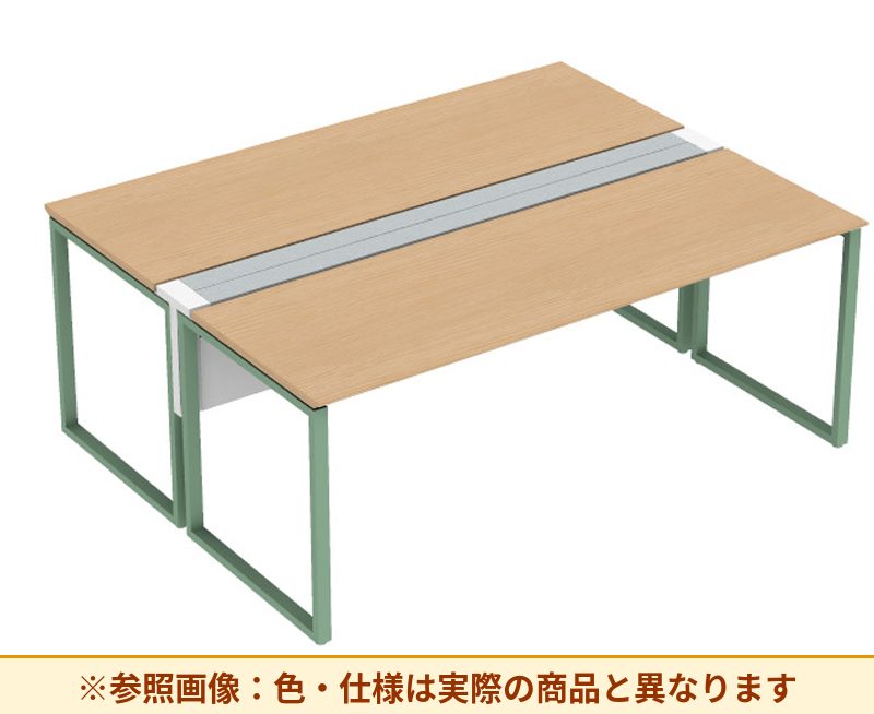 コクヨ ワークヴィスタライト 両面タイプ 袖（引き出し）：袖無 脚部仕様：門型脚 DWV-DD2014-6A2APW2