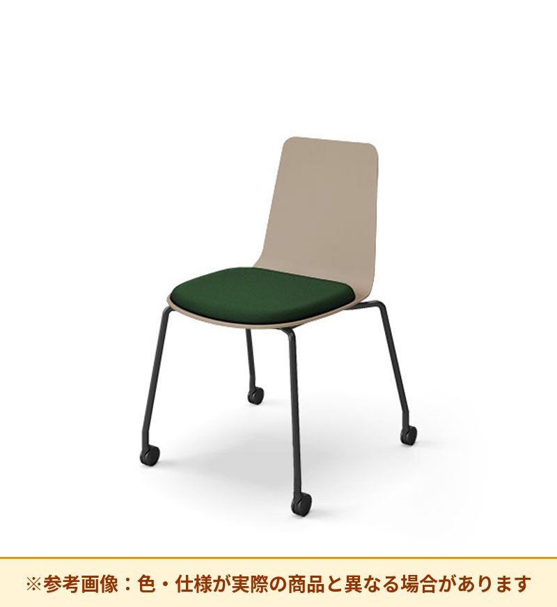 コクヨ ミケット 背素材：PPシート(抗菌剤入) 座素材：布 脚：キャスター脚 K03-B22-1KG2Q64