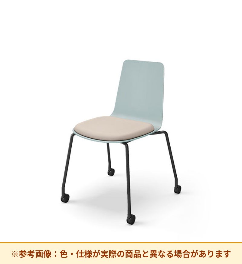 コクヨ ミケット 背素材：PPシート(抗菌剤入) 座素材：エコPVCレザー 脚：キャスター脚 K03-B22-38VZE64
