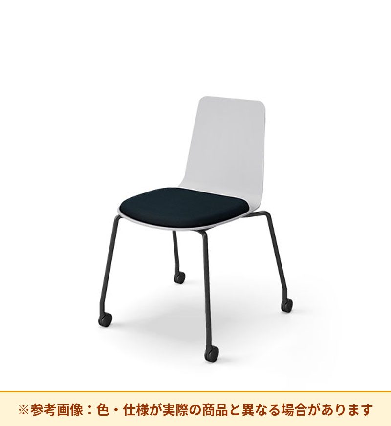 コクヨ ミケット 背素材：PPシート(抗菌剤入) 座素材：エコPVCレザー 脚：キャスター脚 K03-B22-38VZE64
