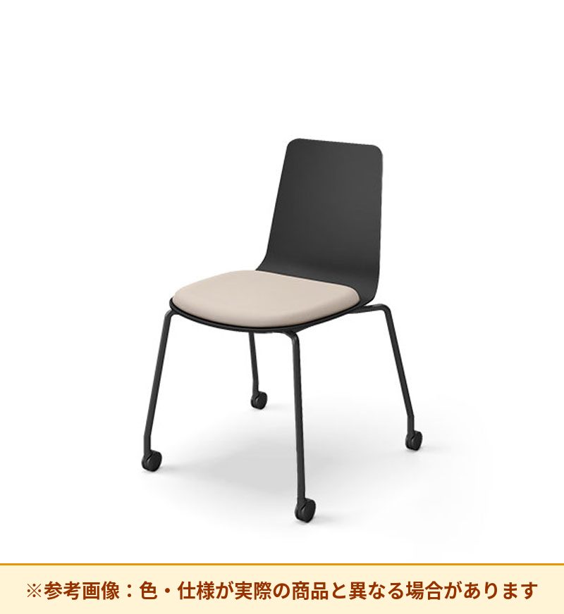 コクヨ ミケット 背素材：PPシート(抗菌剤入) 座素材：エコPVCレザー 脚：キャスター脚 K03-B22-38VZE64