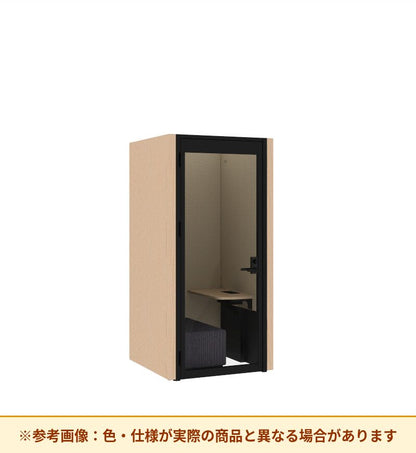 コクヨ ワークポッドテトラ 1人用ソファ 背パネル 右側左開きドア PLP-TF1111L