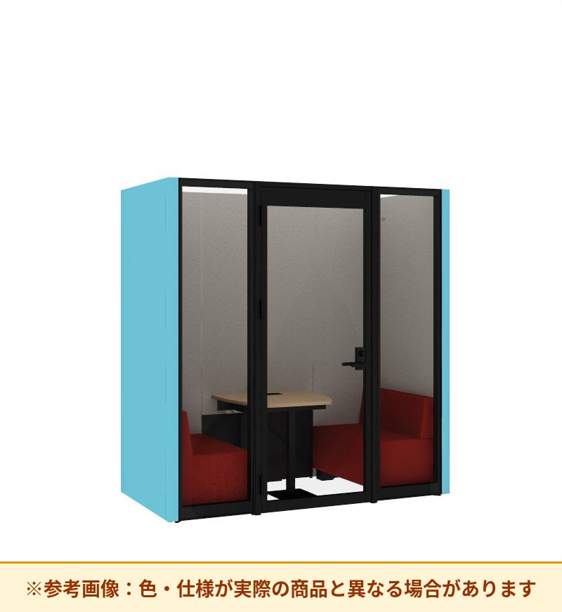 コクヨ ワークポッドテトラ 2人用ソファ 背パネル 右側左開きドア PLP-TF2211L